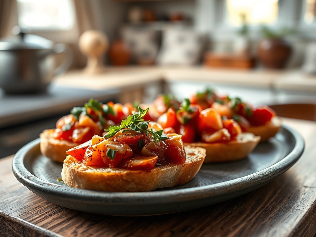 Bruschettas de pisto