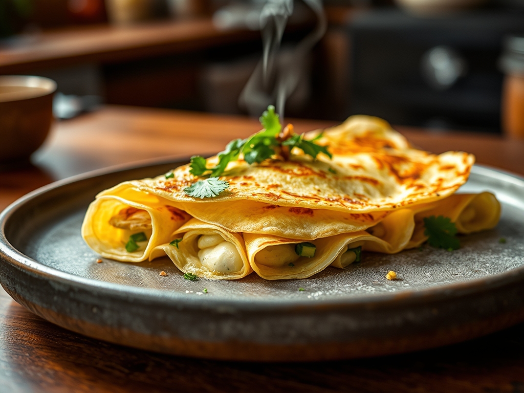Crepe salado de espinacas
