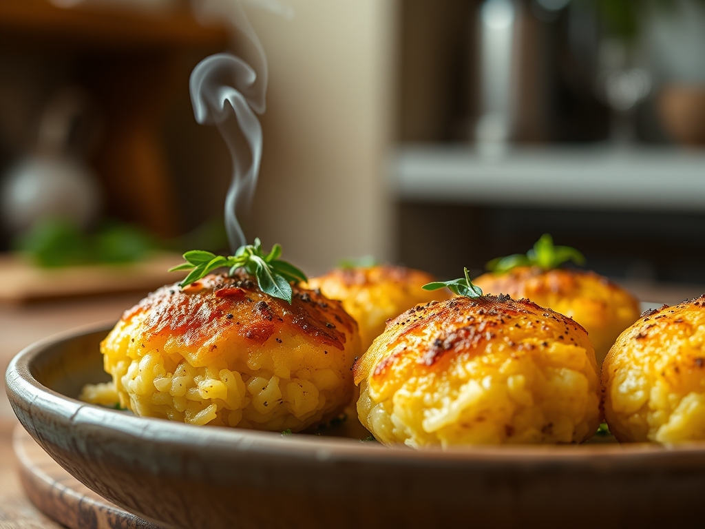 Croquetas de arroz y queso