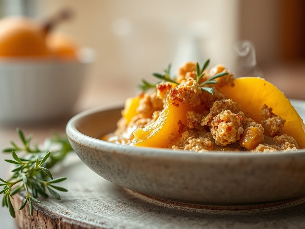 Crumble de manzana y pera