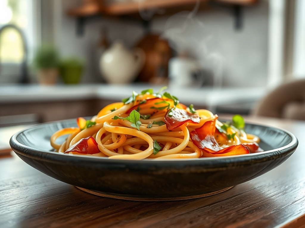 Ensalada de espirales y jamón