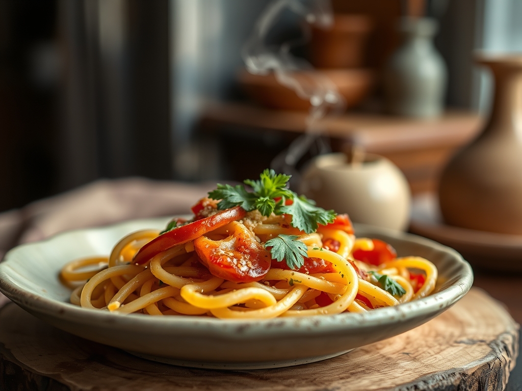 Ensalada de pasta de colores