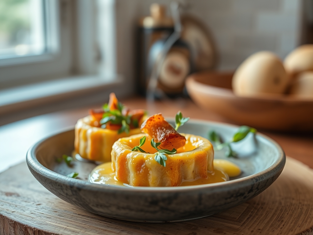 Natillas con restos de bizcocho