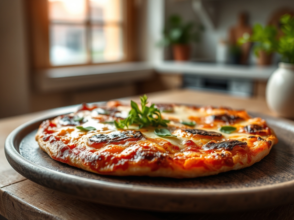 Pizza de tortilla de trigo