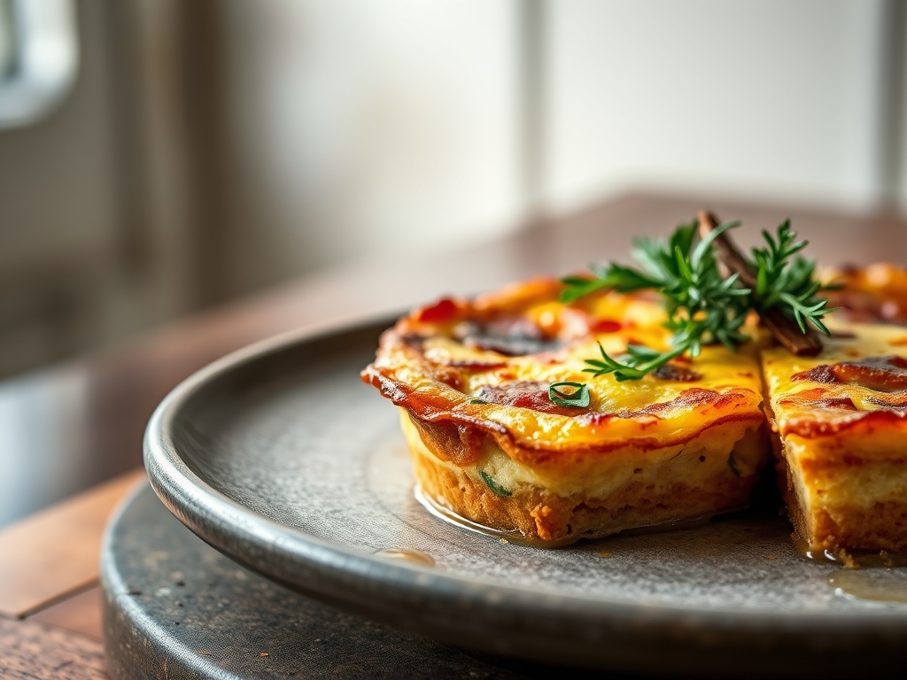 Quiche de bacon y cebolla