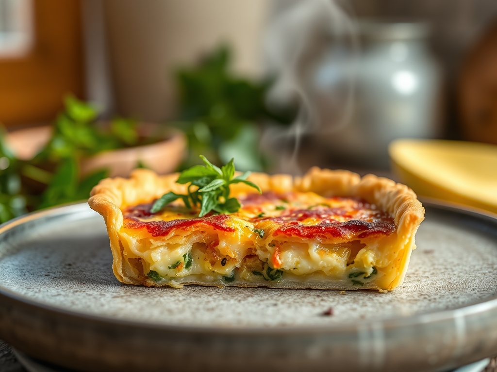 Quiche de trozos de queso