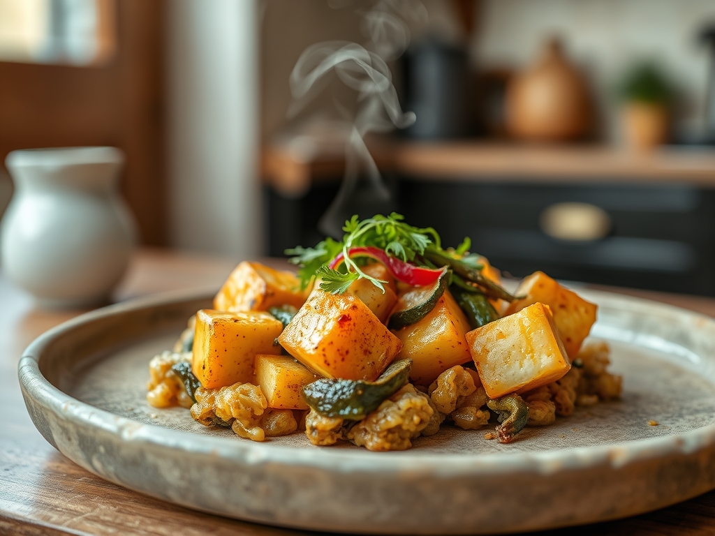 Salteado de tofu y verduras
