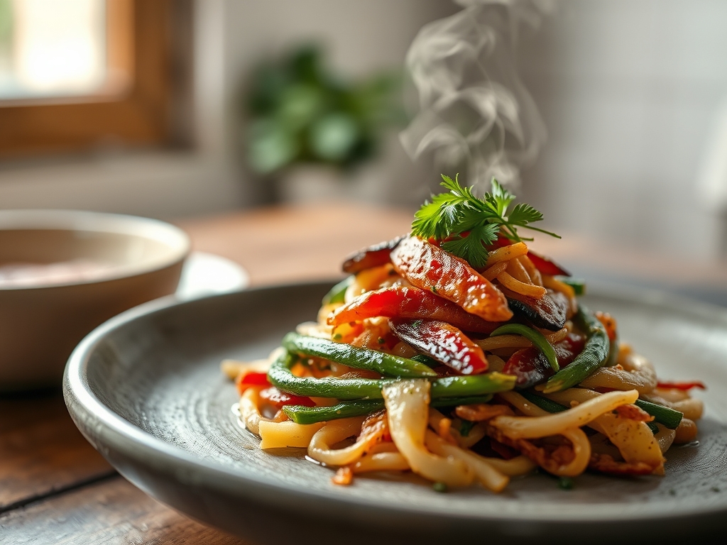 Salteado de verduras al wok