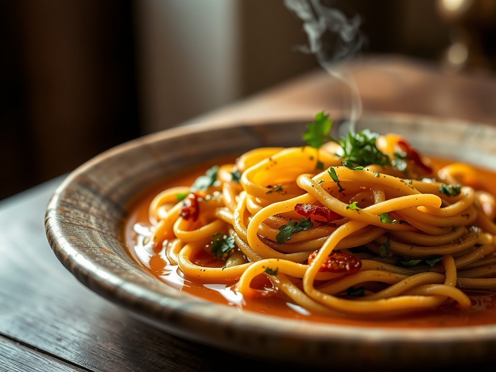 Sopa de fideos y verdura