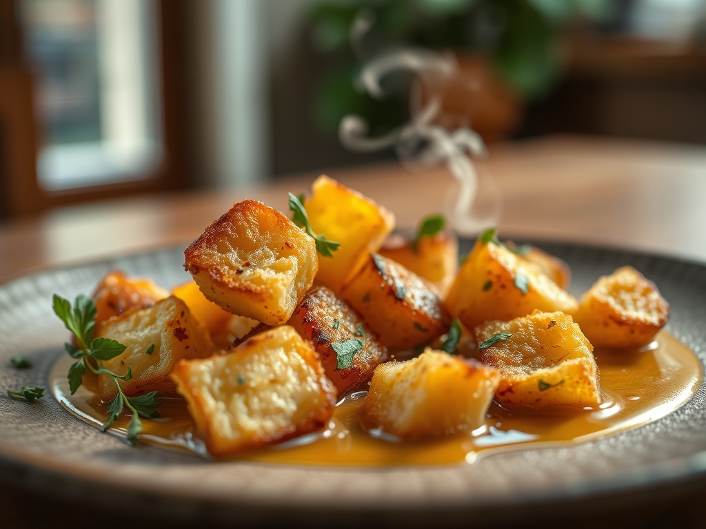 Croutons de pan para sopa