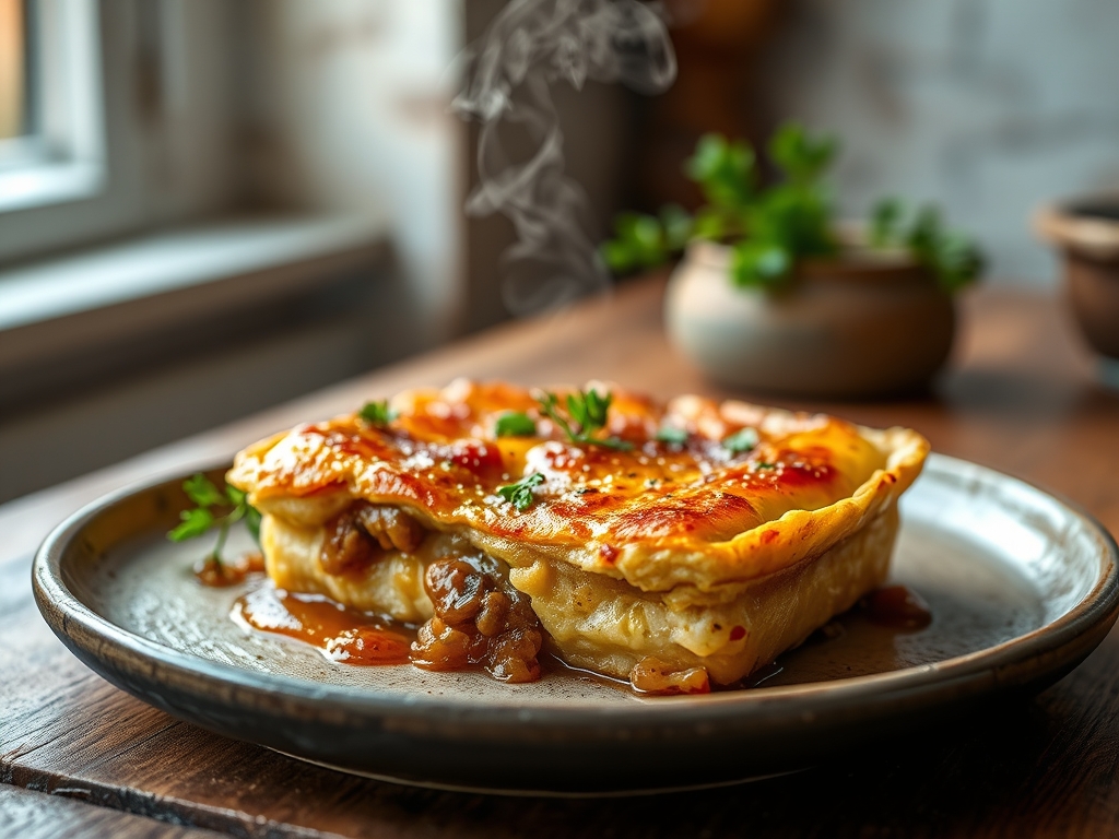 Pastel de carne y puré
