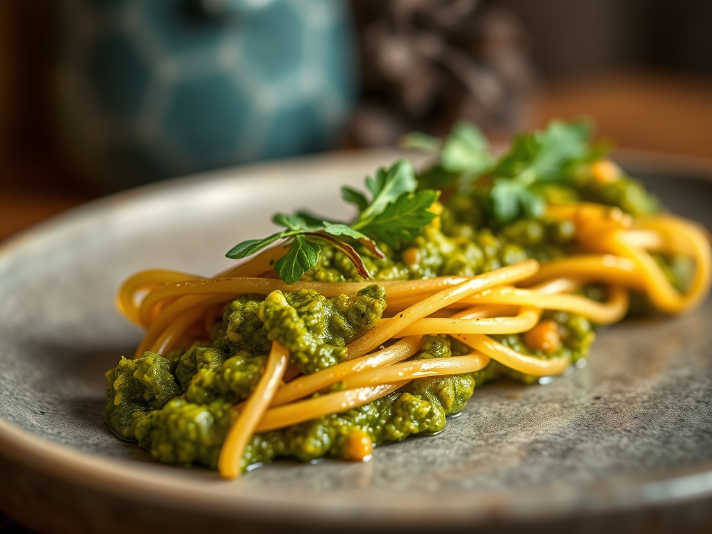 Pesto de hojas de rábano