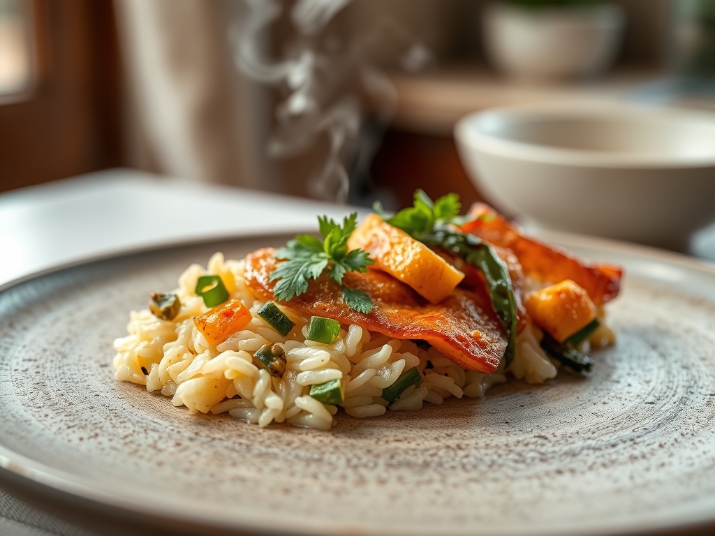 Salteado de arroz y verduras